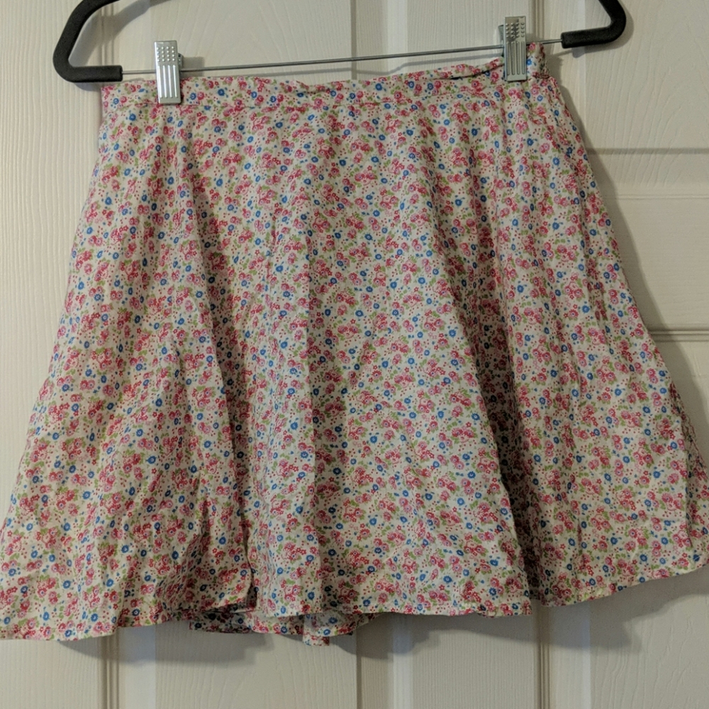 Pink and Blue floral skirt